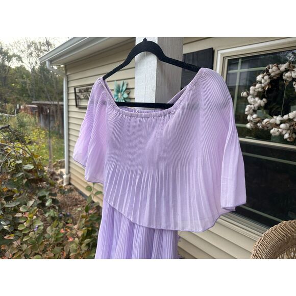 Lulu's Lavender Off-the-Shoulder Ruffle Midi Dress - Picture 5 of 6